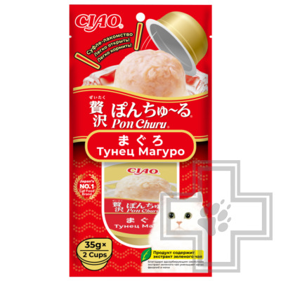 INABA CIAO Pon Churu Лакомство для кошек, с тунцом Магуро