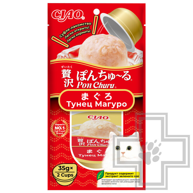 INABA CIAO Pon Churu Лакомство для кошек, с тунцом Магуро