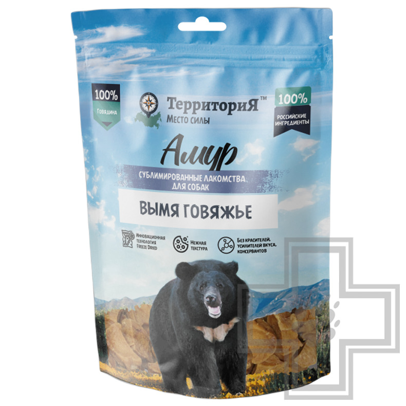 ТерриториЯ Лакомство сублимированное "Амур вымя говяжье" для собак