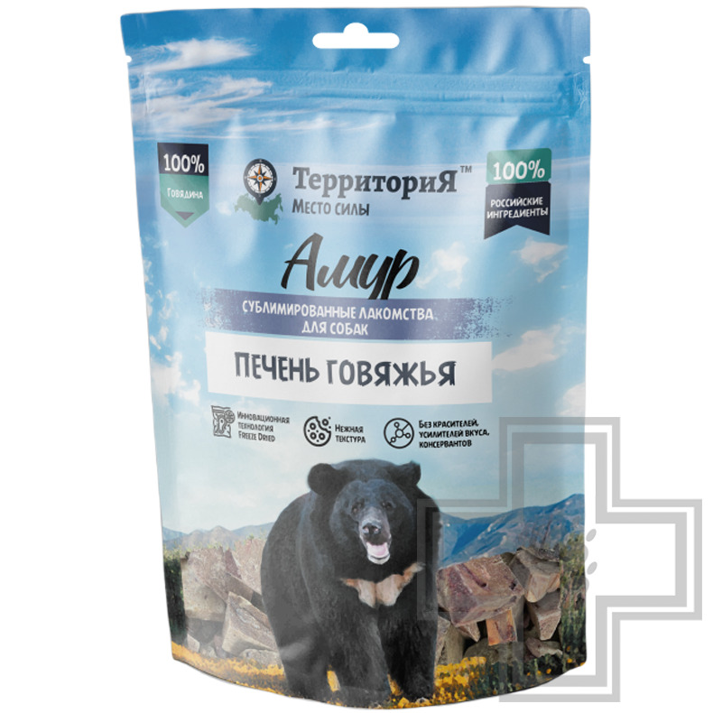 ТерриториЯ Лакомство сублимированное "Амур печень говяжья" для собак
