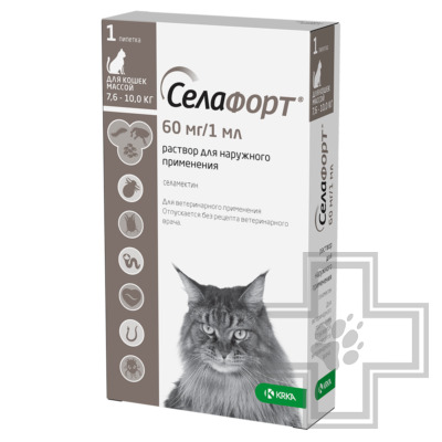 Селафорт Капли на холку противопаразитарные для кошек (цена за 1 пипетку)