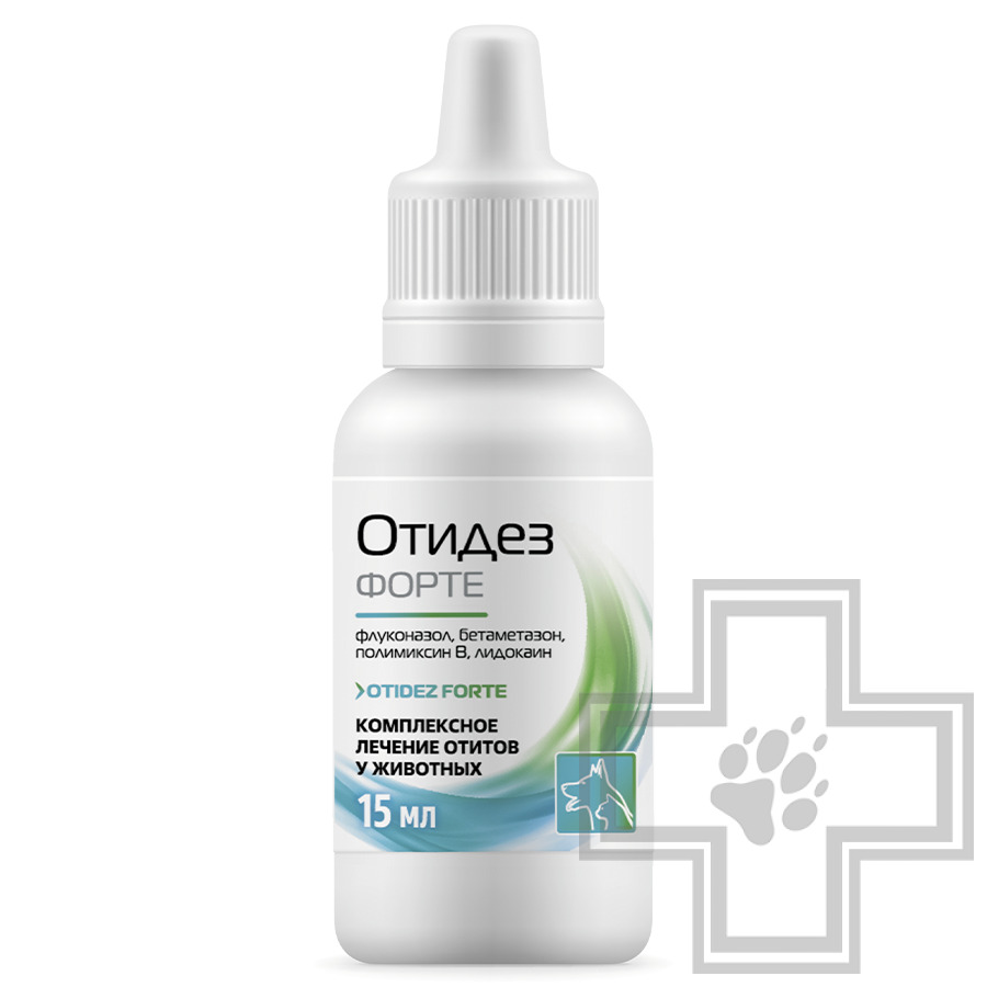 Отидез Форте Капли для комплексного лечения отитов у животных