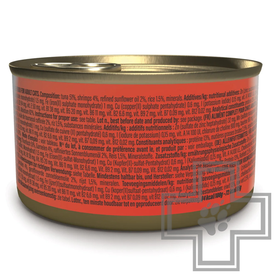 Schesir Complements Консервы для взрослых кошек, с тунцом и креветками в желе Schesir Complements Консервы для взрослых кошек, с тунцом и креветками в желе