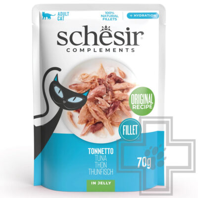 Schesir Complete Nutrition Пресервы для кошек, с тунцом в желе, 70 г