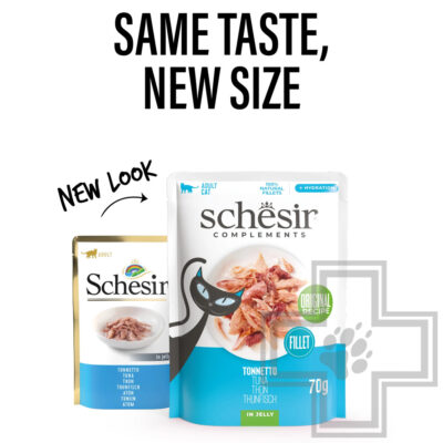 Schesir Complete Nutrition Пресервы для кошек, с тунцом в желе, 70 г