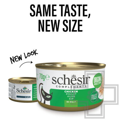 Schesir Complements Консервы для взрослых кошек, с курицей в желе