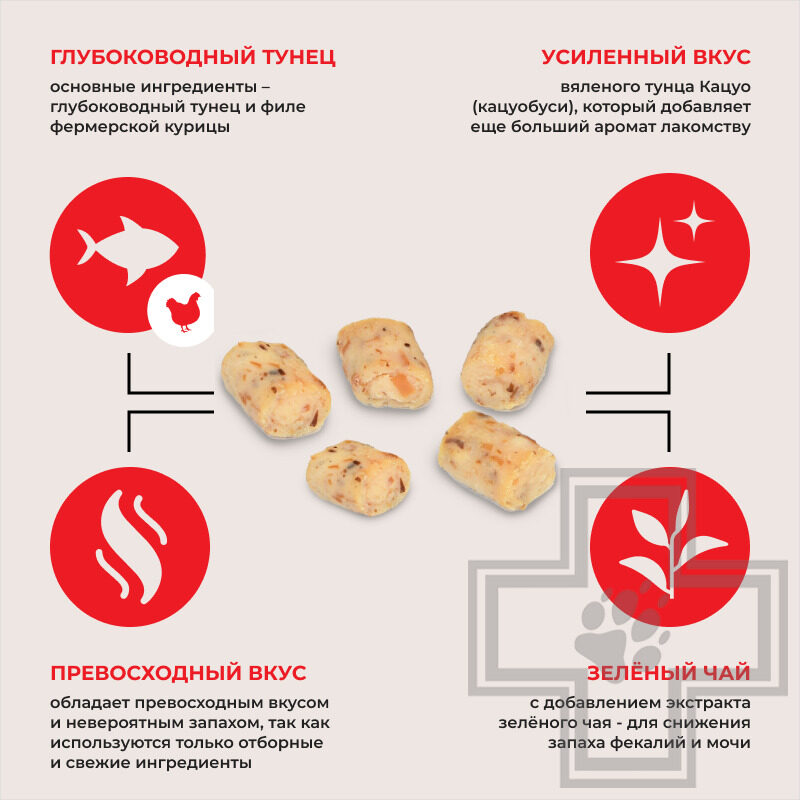 INABA Churu Bee Запеченные трубочки для кошек, с тунцом Магуро и куриным филе