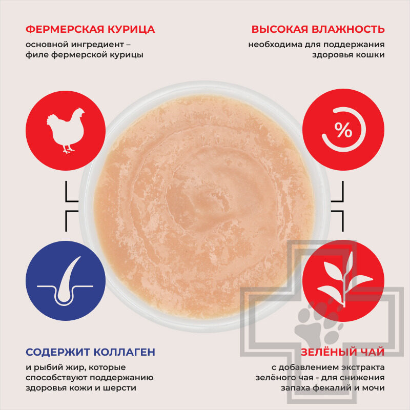 INABA CIAO Churu Функциональное лакомство-пюре для кошек для здоровья кожи и шерсти, с куриным филе