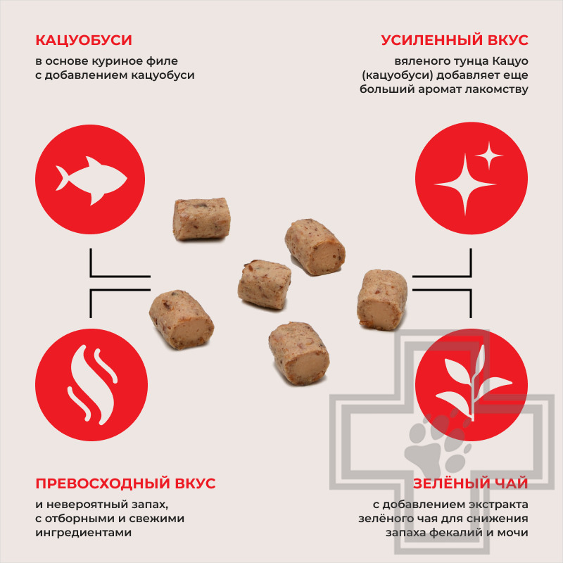 INABA TOBITSUKU Лакомство для кошек, со вкусом кацуобуси