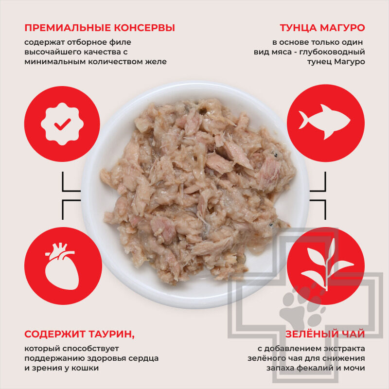 INABA CIAO Консервы для кошек, с тунцом Магуро и мальками ширасу