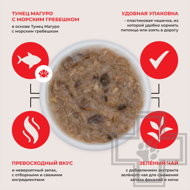 INABA CIAO Kinnodashi Консервы для кошек, с тунцом Магуро и морским гребешком