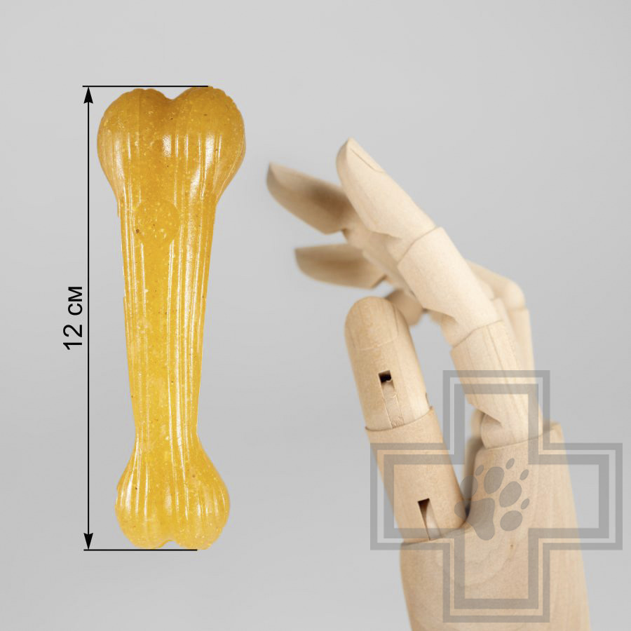 INDIGO Игрушка "Кость N 12" жевательная с древесным волокном для собак