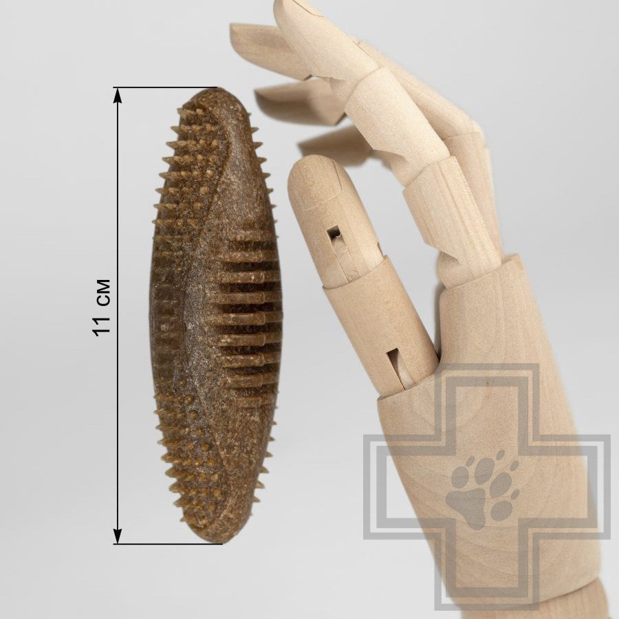 INDIGO Игрушка "Регби" жевательная с древесным волокном для собак