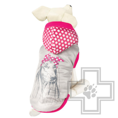 TRIOL Попона утепленная "Красотка", бело-розовая с рисунком