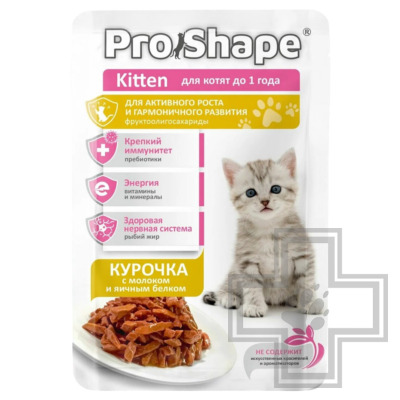 ProShape Kitten Пресервы для котят, с курицей, молоком и яичным белком