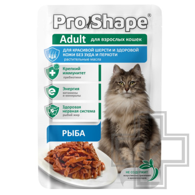 ProShape Adult Пресервы для взрослых кошек для здоровья кожи и шерсти, с рыбой