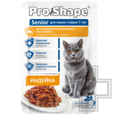 ProShape Senior Пресервы для кошек старше 7 лет, с индейкой
