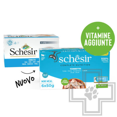 Schesir Complete Nutrition Консервы для взрослых кошек, с тунцом в желе (мультиупаковка)