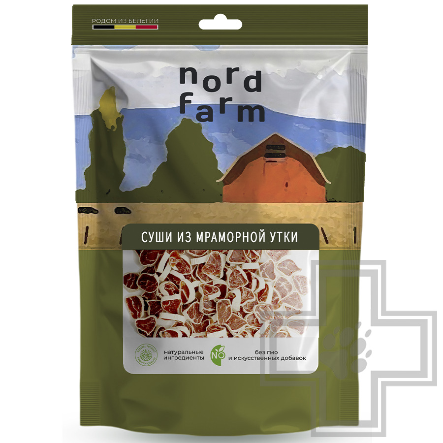 NORD FARM Суши из мраморной утки для собак всех пород