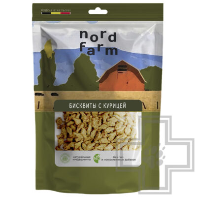 NORD FARM Бисквиты с курицей для кошек