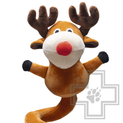 Beeztees Игрушка плюшевая "Олень спираль" для собак