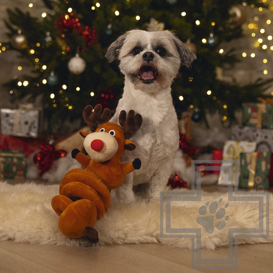 Beeztees Игрушка плюшевая "Олень спираль" для собак