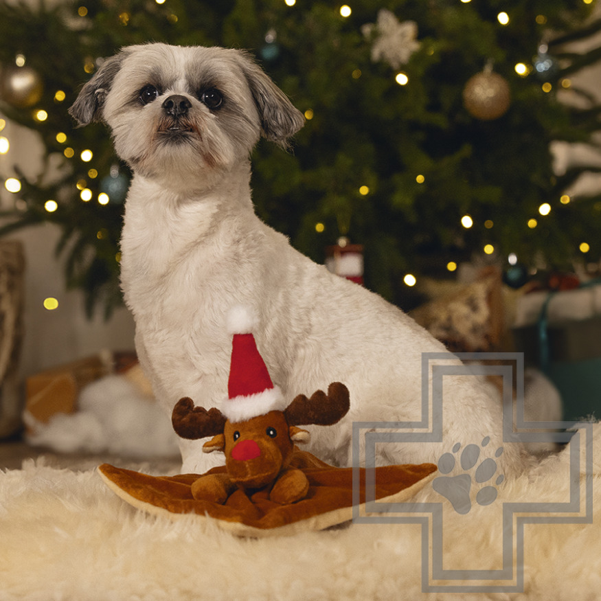 Beeztees Игрушка плюшевая "Олень рождественский" для собак