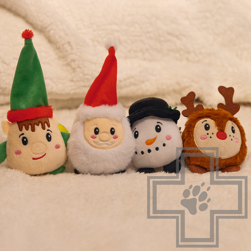 Beeztees Игрушка плюшевая "Фигурки рождественские" для собак, в ассортименте (цена за 1 игрушку)