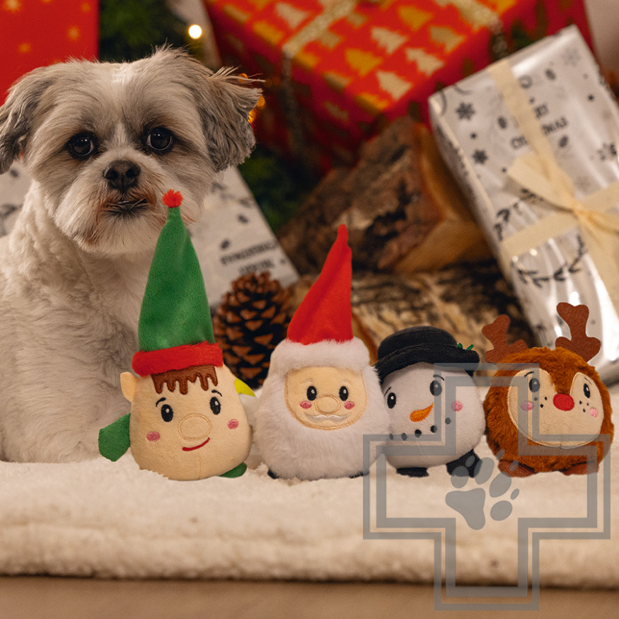 Beeztees Игрушка плюшевая "Фигурки рождественские" для собак, в ассортименте (цена за 1 игрушку)