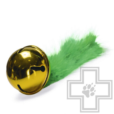 Beeztees Игрушка "Рождественский колокол с пером" для кошек, зеленая