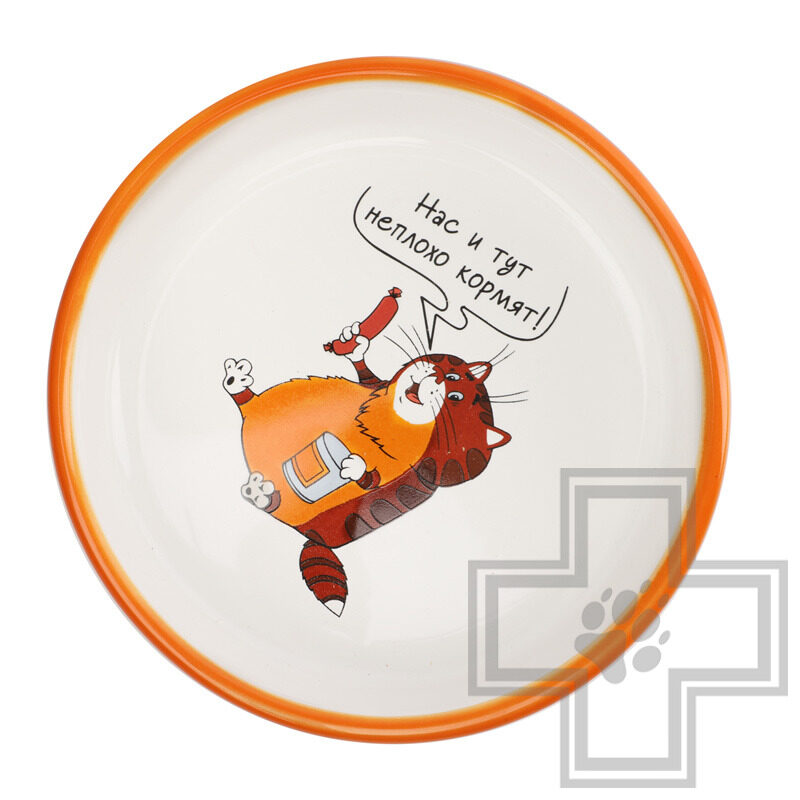 Triol СОЮЗМУЛЬТФИЛЬМ Миска керамическая "Рыжий кот" для животных Triol СОЮЗМУЛЬТФИЛЬМ Миска керамическая "Рыжий кот" для животных