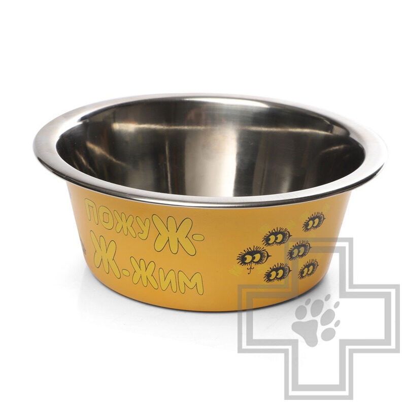 Triol СОЮЗМУЛЬТФИЛЬМ Миска металлическая двойная на подставке "Пожужжим" Triol СОЮЗМУЛЬТФИЛЬМ Миска металлическая двойная на подставке "Пожужжим"