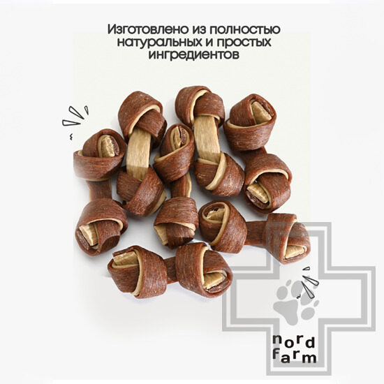 NORD FARM Жевательная косточка из утки для собак NORD FARM Жевательная косточка из утки для собак