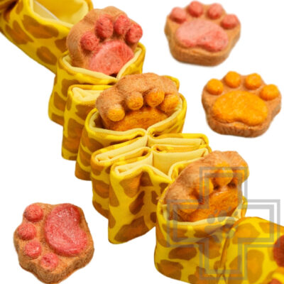 Mr.Kranch Игрушка "Жираф" с карманами под лакомство для собак, желтая