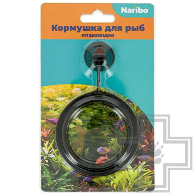 Naribo Кормушка для аквариума на присоске, круглая