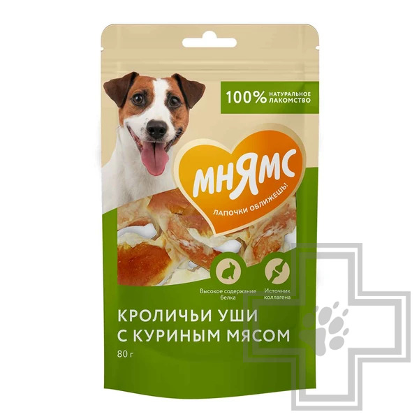 Мнямс На каждый день для собак Кроличьи уши с куриным мясом