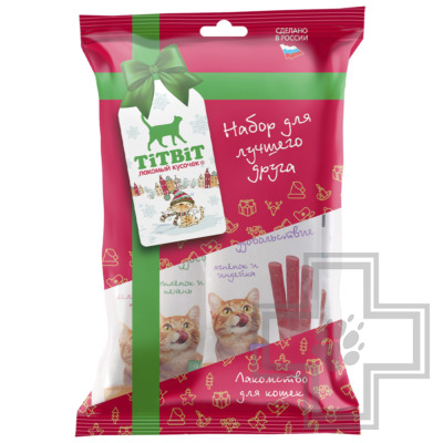 TiTBiT Колбаски для кошек Двойное удовольствие 4 вкуса (Новогодняя коллекция)