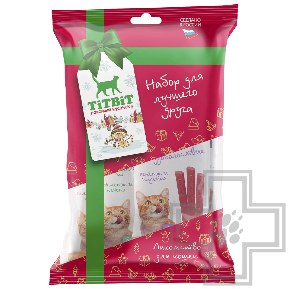 TiTBiT Колбаски для кошек Двойное удовольствие 4 вкуса (Новогодняя коллекция)