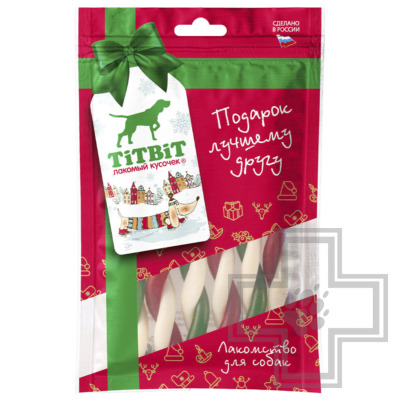TiTBiT Лакомство "Твистер рождественский" для собак (Новогодняя коллекция)