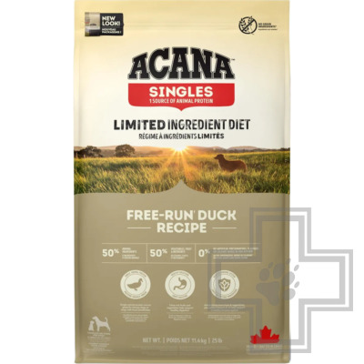 Acana Free-Run Duck Корм беззерновой для собак с чувствительным пищеварением, с уткой