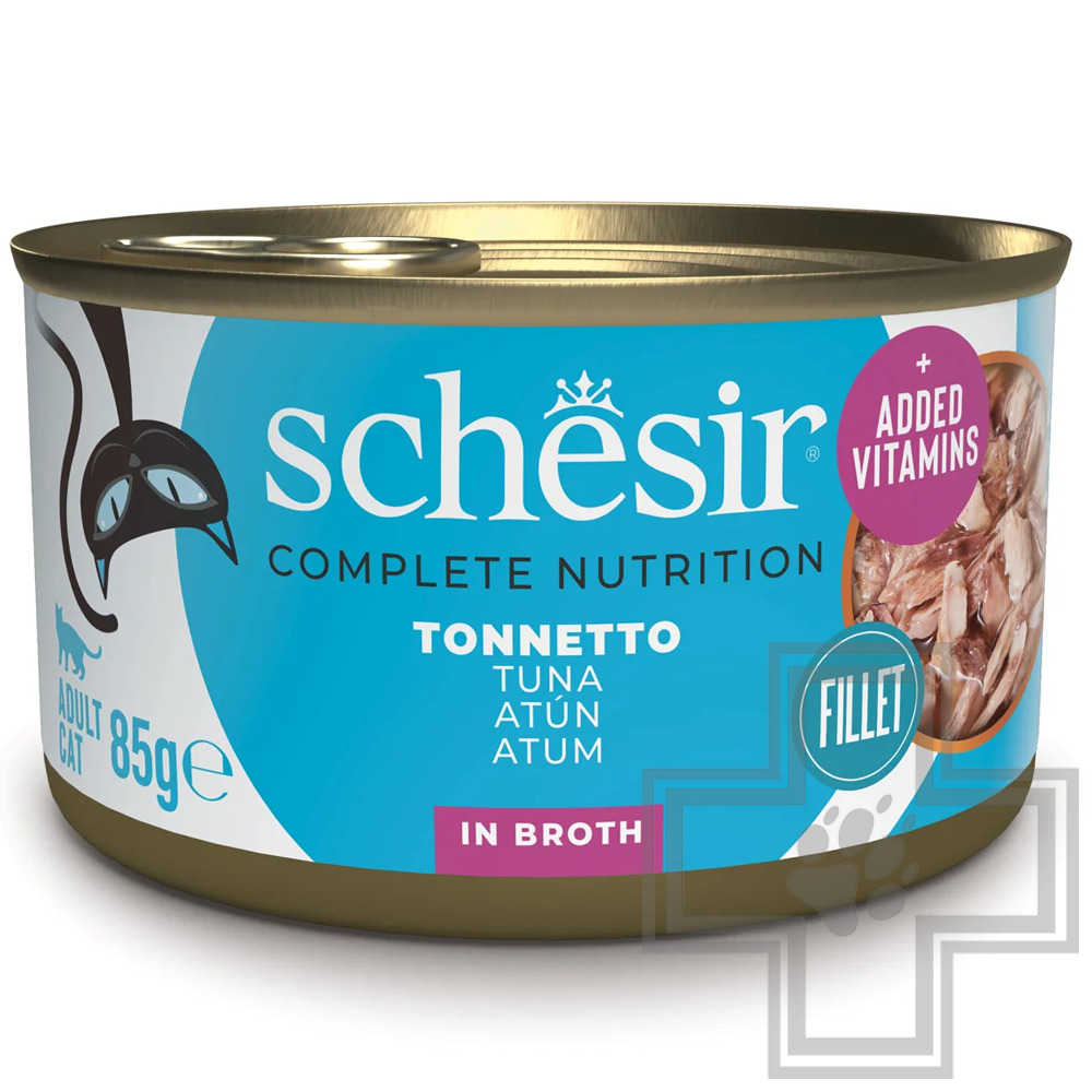 Schesir Complete Nutrition Консервы для взрослых кошек, с тунцом в бульоне