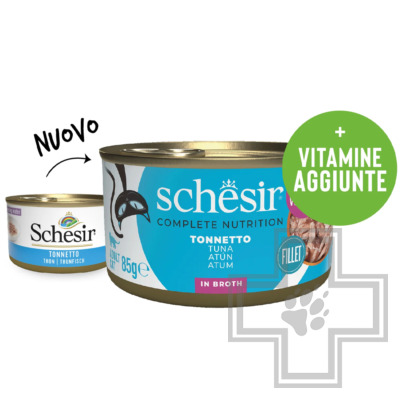 Schesir Complete Nutrition Консервы для взрослых кошек, с тунцом в бульоне