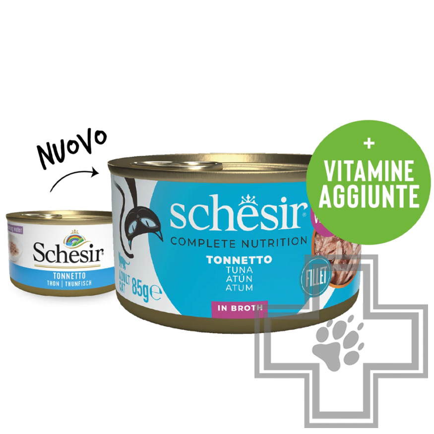 Schesir Complete Nutrition Консервы для взрослых кошек, с тунцом в бульоне