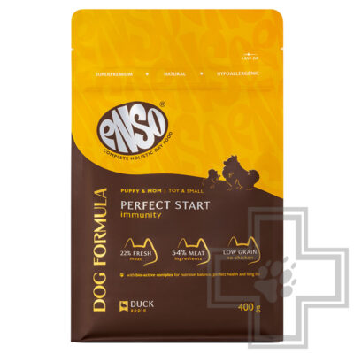 ENSO DF Perfect start Корм для щенков, беременных и кормящих собак мелких пород, с уткой и яблоком