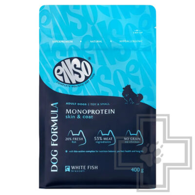 ENSO DF Monoprotein Корм для взрослых собак мелких пород, с рыбой и брокколи