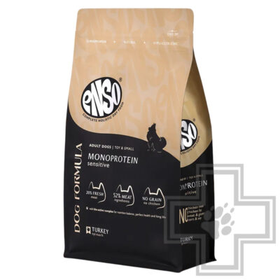 ENSO DF Monoprotein Корм для взрослых собак мелких пород, с индейкой и шпинатом