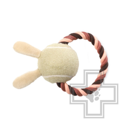 Triol СОЮЗМУЛЬТФИЛЬМ Игрушка "Мяч-кролик с веревкой" для собак