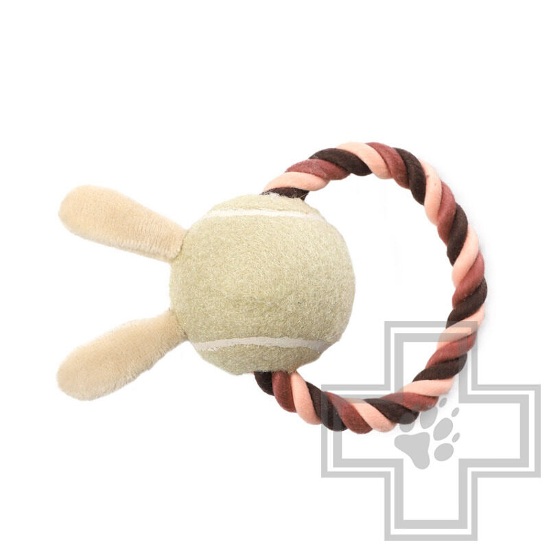 Triol СОЮЗМУЛЬТФИЛЬМ Игрушка "Мяч-кролик с веревкой" для собак Triol СОЮЗМУЛЬТФИЛЬМ Игрушка "Мяч-кролик с веревкой" для собак