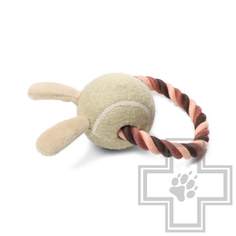 Triol СОЮЗМУЛЬТФИЛЬМ Игрушка "Мяч-кролик с веревкой" для собак Triol СОЮЗМУЛЬТФИЛЬМ Игрушка "Мяч-кролик с веревкой" для собак