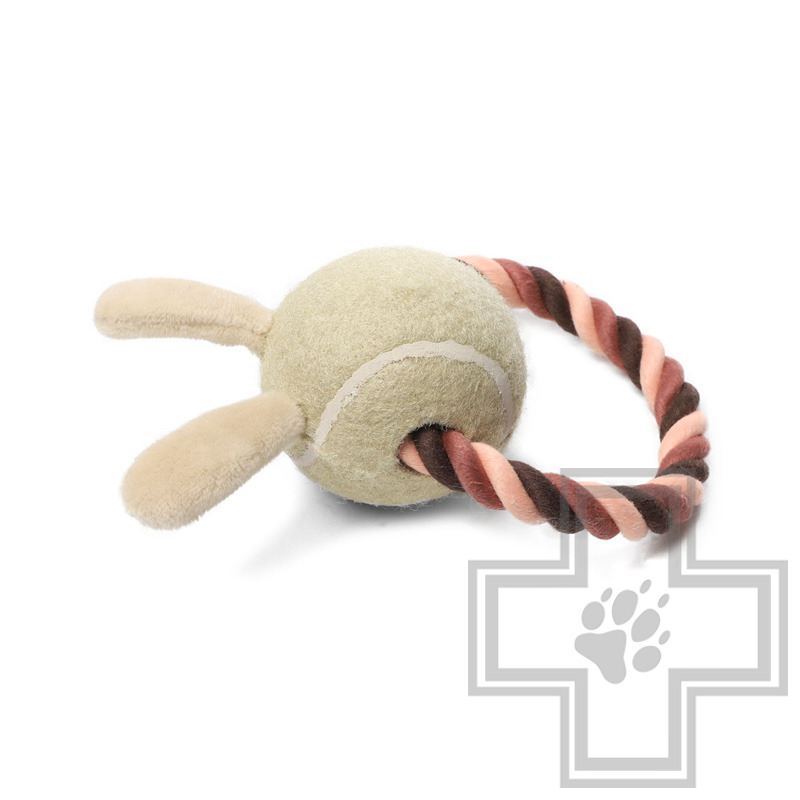 Triol СОЮЗМУЛЬТФИЛЬМ Игрушка "Мяч-кролик с веревкой" для собак